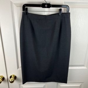 St John Collection Pencil Skirt Charcoal Gray Wool Blend Size 8